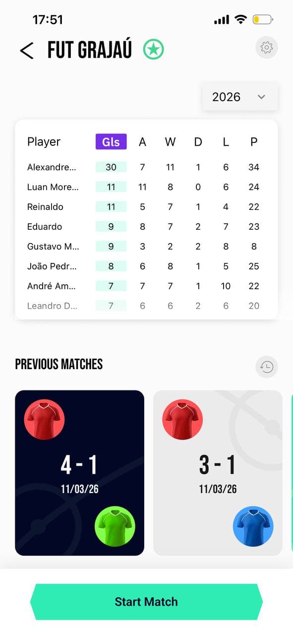 Partida app screenshot